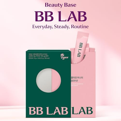 Bb Lab Plant Collagen Booster Glow Shot 15G14Sticks Korea Collagen Extract With Biotin 2000Mg Vegan Collagen For Woman Plantbased Organic Hibiscus Flower Fast Absorption Shine Muscat Flavor