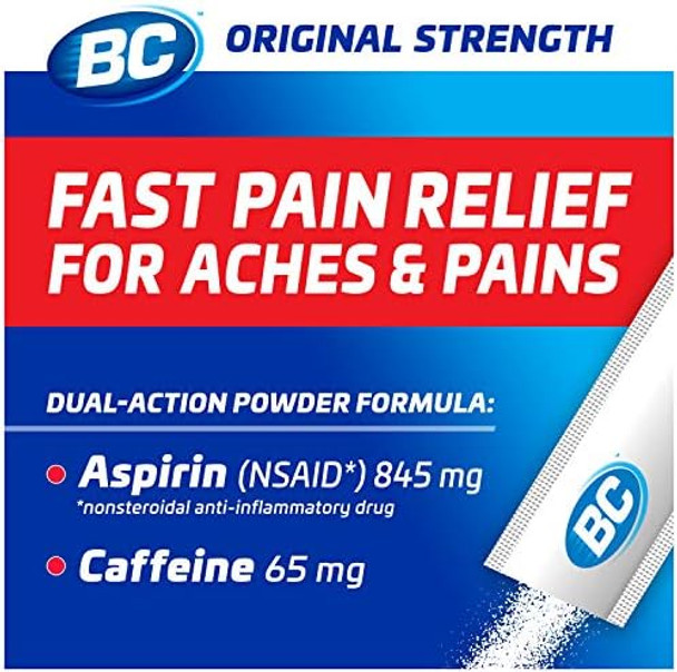 Bc Powder Original Strength Pain Reliever Aspirin Dissolve Packs 6 Count