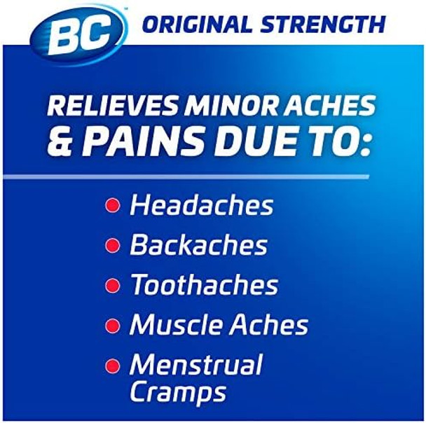 Bc Powder Original Strength Pain Reliever Aspirin Dissolve Packs 6 Count