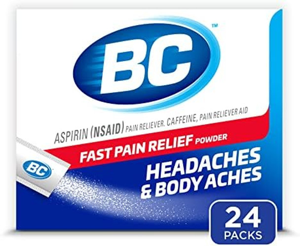 Bc Aspirin Fast Pain Relief Powder Counter Display 12 Pieces 24Ct Powders
