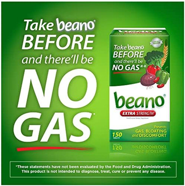Beano Food Enzyme Dietary Supplement Help Digest Gascausing Foods 150 Tablets & Gasx Extra Strength Chewable Gas Relief Tablets With Simethicone 125 Mg For Bloating Relief Cherry 72 Count