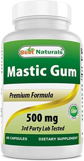 Best Naturals Mastic Gum 500 Mg 60 Capsules