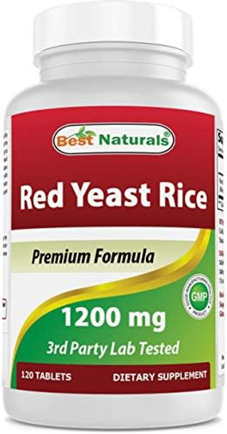 Best Naturals Red Yeast Rice 1200 Mg (Nongmo) 120 Tablets Non Irradiated Citrinin Best Naturals Red Yeast Rice 1200 Mg (Nongmo) 120 Tablets Non Irradiated Citrinin