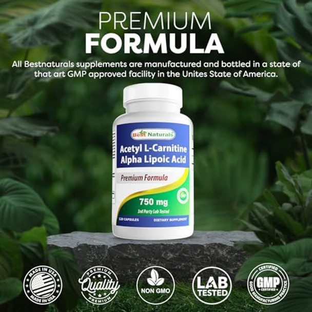 Best Naturals Acetyl Lcarnitine And Alpha Lipoic Acid 750 Mg 120 Capsules Best Naturals Acetyl Lcarnitine And Alpha Lipoic Acid 750 Mg 120 Capsules