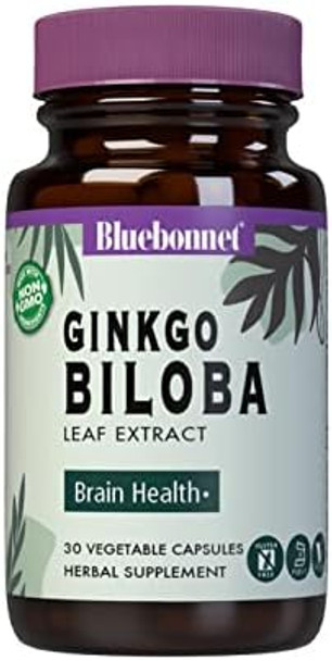 Bluebonnet Ginkgo Biloba Leaf Extract Supplement 30 Count