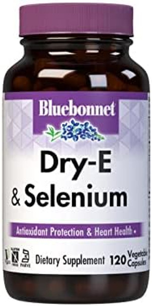 Bluebonnet Dry E400 Iu Plus Selenium Vegetarian Capsules 120 Count White