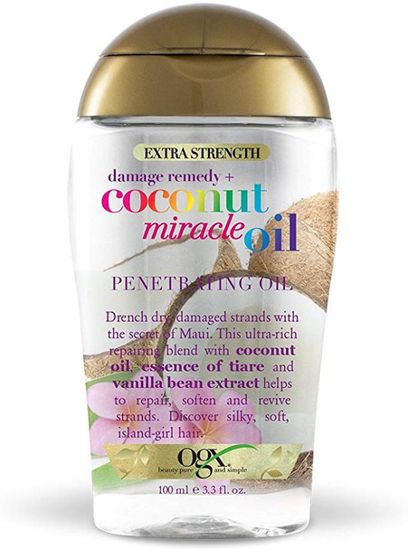 OGX Extra Strength Damage Remedy + Coconut Miracle Penetrating Oil, 3.3 Ounce OGX Extra Strength Damage Remedy + Coconut Miracle Penetrating Oil, 3.3 Ounce