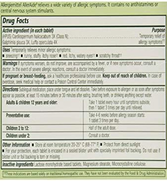 Boericke & Tafel Allergiemittel Alleraide 40 Tablets
