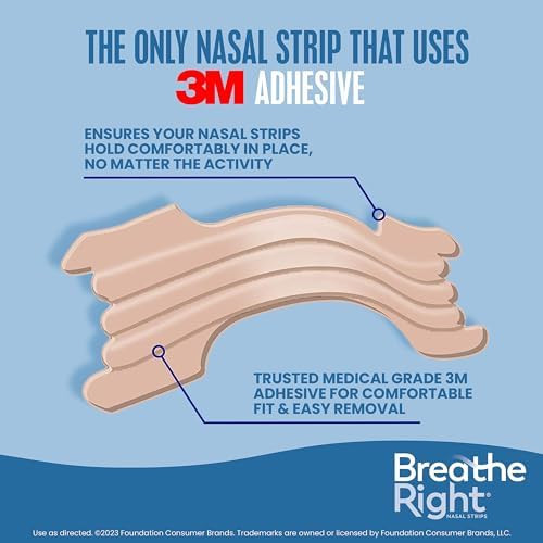 Breathe Right Nasal Strips Extra Strength Tan Nasal Strips Help Stop Snoring Drug Snoring Solution & Instant Nasal Congestion Relief Caused By Colds & Allergies 26 Count (Packaging May Vary)