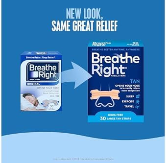 Breathe Right Nasal Strips Largetan 30Count Boxes (Pack Of 2)