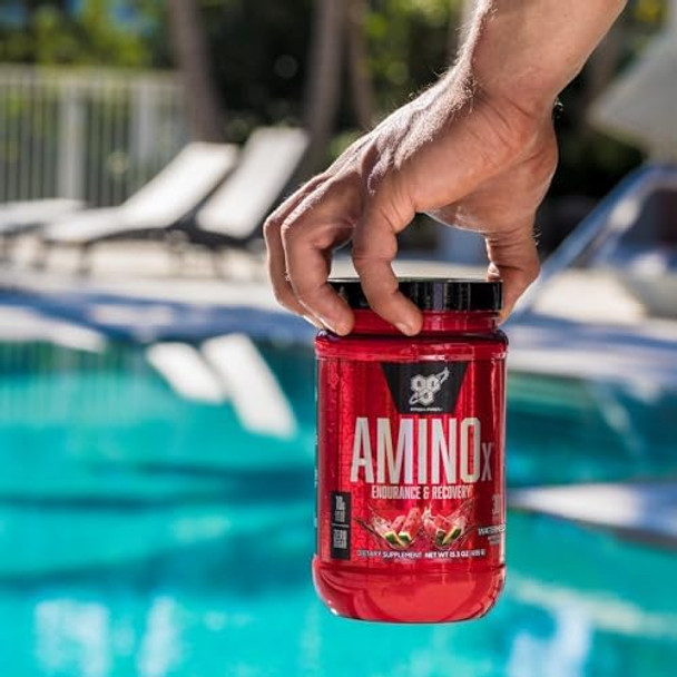Bsn Amino X Eaas Muscle Recovery & Endurance 10G Essential Amino Acids 5G Bcaas Zero Sugar Caffeine Watermelon Splash 13.2Oz 25 Servings