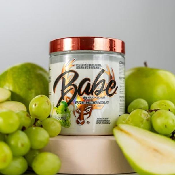 Babe Pre Workout Powder For Women Sparkling Orchard 6G Citrulline 2G Betaalanine 100Mg Hyaluronic Acid 5Mg Biotin And 5 Other Registered Trademarked Ingredients 30 Servings 12.6 Oz