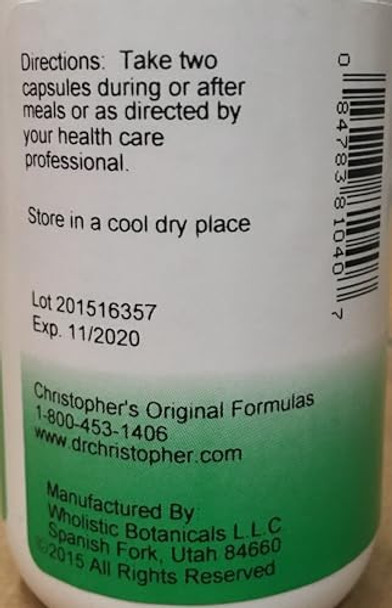 Christopher'S Original Formulas Gaseze 475 Mg 100 Vegetarian Capsules