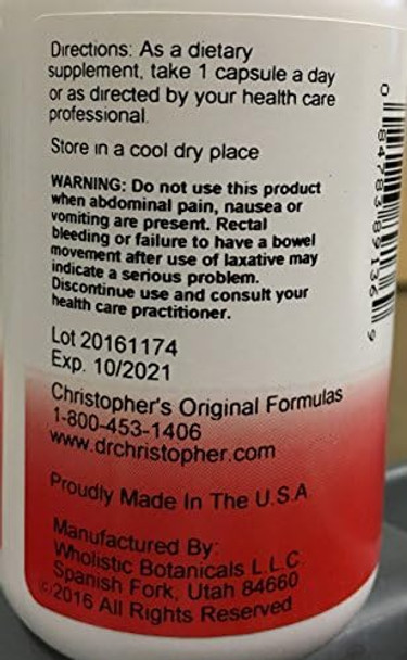 Christopher'S Original Formulas Quick Colon Part 1 Colon Health Support 100 Veg Caps