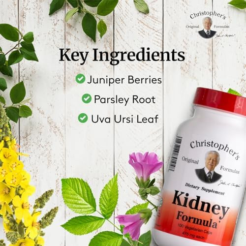 Christopher'S Original Formulas Kidney Formula Natural Herbal Support 500 Mg 100 Caps