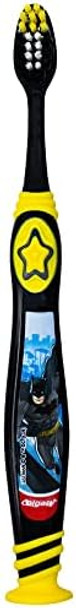 Colgate Batman Toothbrush For Children With Suction Cup Kids 5+ Years Old Extra Soft Pack Of 4