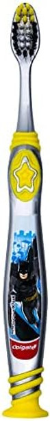 Colgate Batman Toothbrush For Children With Suction Cup Kids 5+ Years Old Extra Soft Pack Of 4