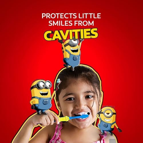 Colgate Kids (6+ Years) Minion Toothbrush Extra Soft With Tongue Cleaner 1 Pc & Minion Toothpaste 40 Grams Manual Multicolor