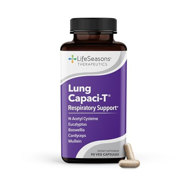 Lifeseasons Breathex With Lung Capacit Allergy & Respiratory Support Fast Acting Sinus Relief Increases Oxygen Capacity & Reduces Mucus 180 Capsules