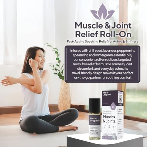 Marie Originals Muscle & Joint Rollon 29Ml Travel Friendly Muscle Pain Relief Rollon For Back Joints Neck Hands Feet Premium Whole Body Rub With Natural Essential Oils For Deep Penetration