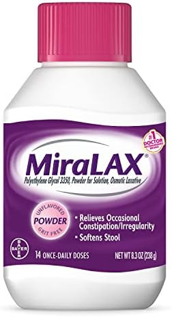 Miralax Laxative Powder Gentle Constipation Relief Peg 3350 Physician Recommended No Harsh 14 Dose