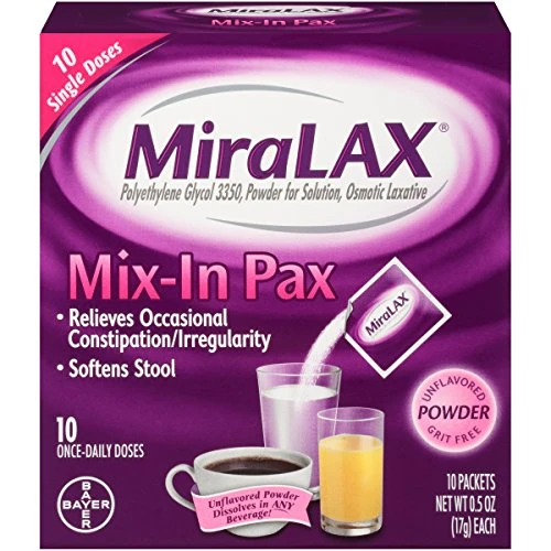 Miralax Single Dose Sachets 10Sachets 0.5 Ounce 2 Pack 10 Count.