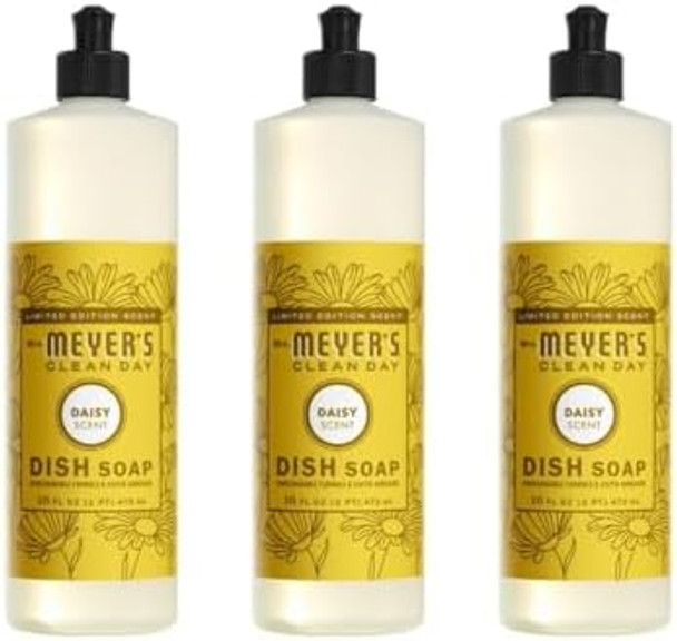 Mrs. Meyer'S Clean Day Liquid Dish Soap Daisy 16 Fl Oz (Pack Of 3)