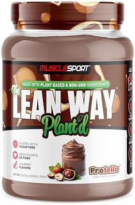 Musclesport Lean Way Plant Protein Pea Protein And Brown Rice Protein Blend With Added Cla Mct And Lcarnitine 20 Servings (Fruity Cereal)
