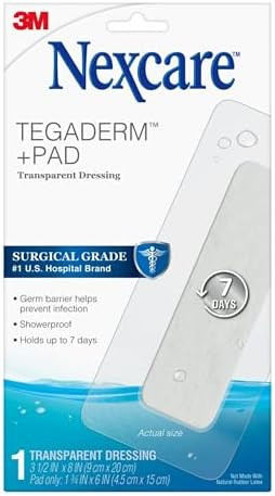 Nexcare Tegaderm Transparent Dressing W/ Pad Film W/ Pad Absorbent Pad Wicks Fluid And Doesn'T Stick To Your Wound 1 Ct 3.5 In X 8 In