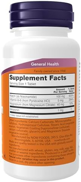 Now Foods Supplements Melatonin 1 Mg With Cofactor Nutrients Healthy Sleep Cycle 100 Tablets