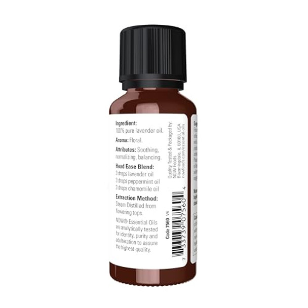 Now Essential Oils Lavender Oil Soothing Aromatherapy Scent Steam Distilled 100% Pure Vegan Child Resistant Cap 1Ounce