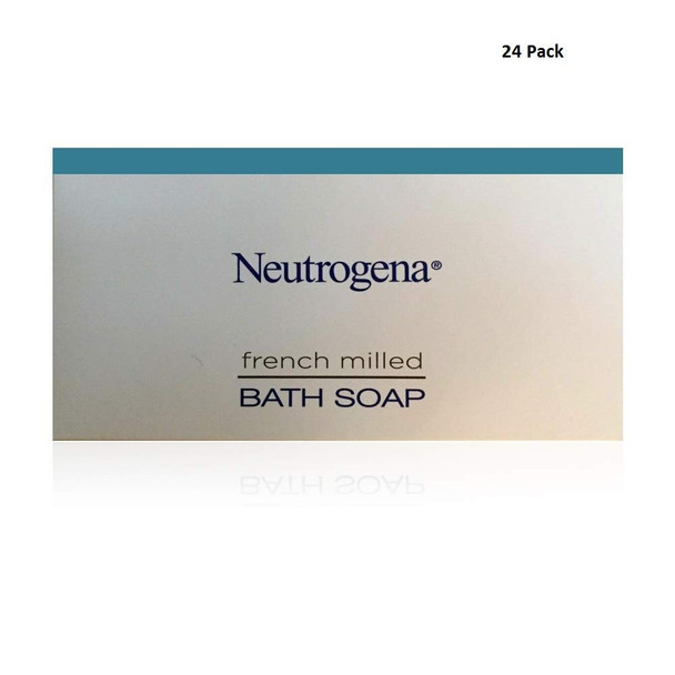 Neutrogena French Milled Massage Bar Bath Soap With Nubs. Lot of 24 Each 1.25oz Bars. 30oz Total