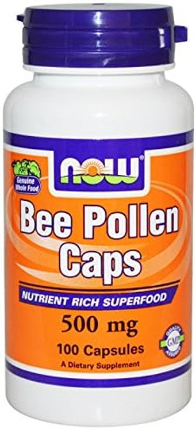 Now Foods Bee Pollen Caps 500 Mg 100 Capsules