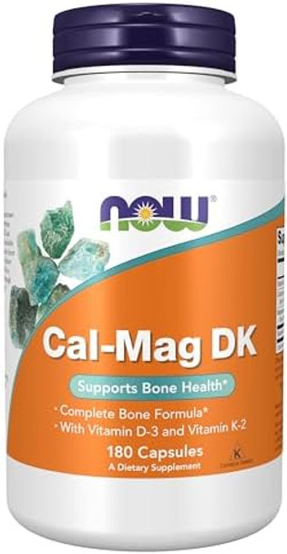 Now Foods Supplements Calmag Dk With Vitamin D3 And Vitamin K2 Supports Bone Health 180 Capsules