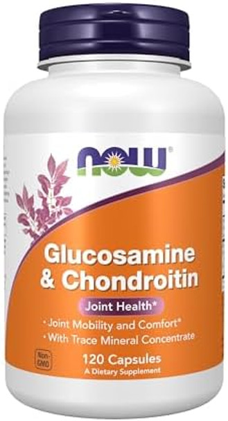 Now Foods Supplements Glucosamine & Chondroitin With Trace Mineral Concentrate And Alfalfa 120 Veg Capsules