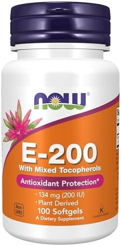 Now Foods Supplements Vitamin E200 Iu Mixed Tocopherols Antioxidant Protection 100 Softgels