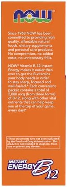 Now Foods Supplements Instant Energy B12 (2000 Mcg Of B12 Per Packet) Cellular Energy Boost 75 Packets Now Foods Supplements Instant Energy B12 (2000 Mcg Of B12 Per Packet) Cellular Energy Boost 75 Packets