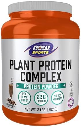 Now Foods Sports Nutrition Plant Protein Complex 22 Grams Chocolate Mocha Powder 2Pound