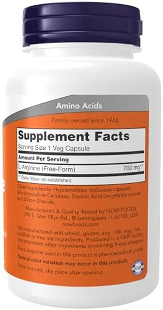 Now Foods Supplements Larginine 700 Mg Nitric Oxide Precursor Amino Acid 180 Veg Capsules Now Foods Supplements Larginine 700 Mg Nitric Oxide Precursor Amino Acid 180 Veg Capsules
