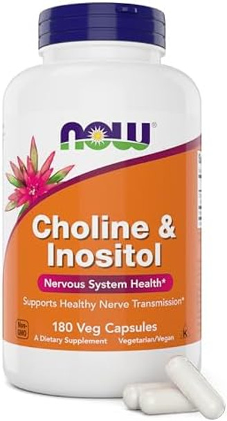Now Choline & Inositol 180 Vegetarian Capsules (Pack Of 2) Now Choline & Inositol 180 Vegetarian Capsules (Pack Of 2)