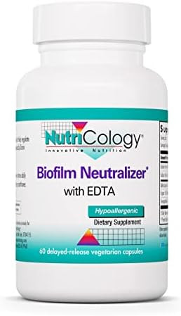 Nutricology Biofilm Neutralizer Biofilm Defense Edta Supplement Proteolytic Enzymes Serrapeptase Vegetarian Capsules 60 Count