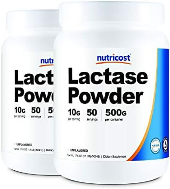 Nutricost Lactase Powder 500 Grams (2 Bottles)