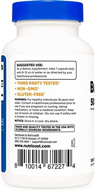 Nutricost Burdock Root 500Mg 120 Capsules Gluten Nongmo Vegetarian Friendly