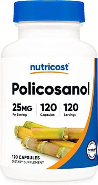 Nutricost Policosanol 25Mg 120 Capsules Gluten Nongmo And Vegetarian Friendly