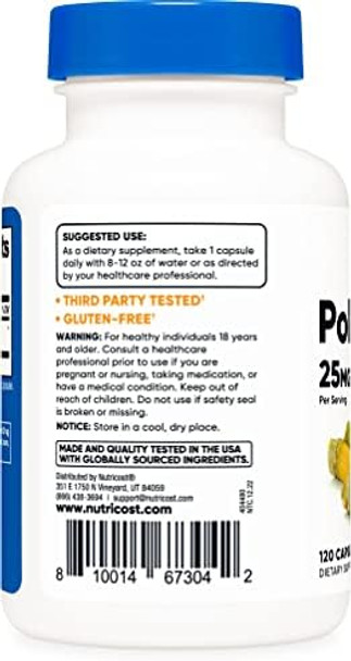 Nutricost Policosanol 25Mg 120 Capsules Gluten Nongmo And Vegetarian Friendly