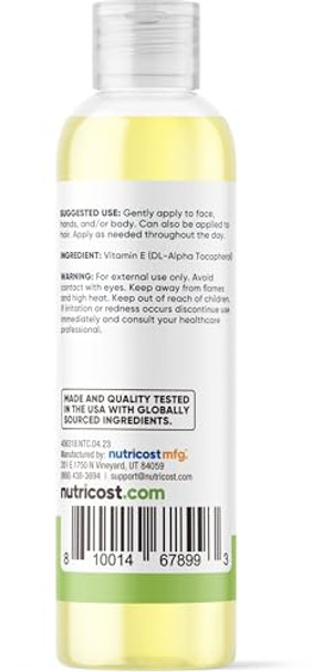 Nutricost Essentials Vitamin E Oil (8 Ounces / 230000 Iu) Vitamin E Oil For Skin Hair And Nails