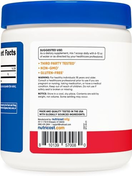 Nutricost Lcitrulline Malate 2:1 (300G) Fruit Punch Workout Support Muscle Performance Nitric Oxide Booster Fitness Supplement Powder 75 Servings
