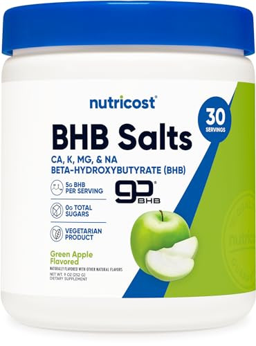 Nutricost Bhb Salts Drink Mix (30 Servings Strawberry Lemonade Flavored) (5G Bhb Per Serving) 0G Total Sugars Vegetarian Product