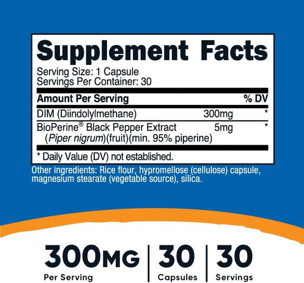 Nutricost Dim Diindolylmethane 300Mg 30 Capsules
