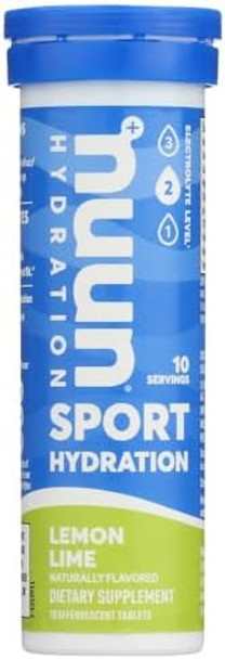 Nuun Active: Lemon+Lime Electrolyte Enhanced Drink Tablets 10 Count (Pack Of 2)